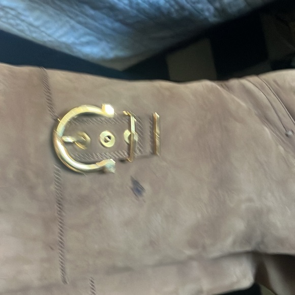 Salvatore Ferragamo Calf Suede shearling boots size 7.5 - Picture 11 of 12